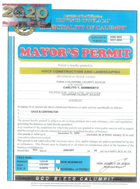 MAYORS PERMIT